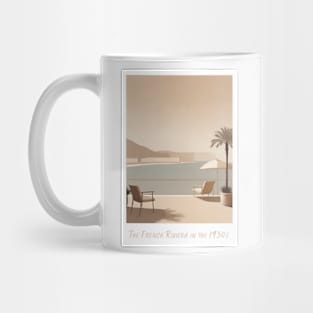 Minimal Retro Vintage French Riviera Getaway Mug